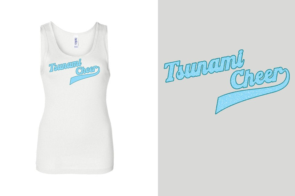 Tsunami Cheer glitter 2-color Youth Tank