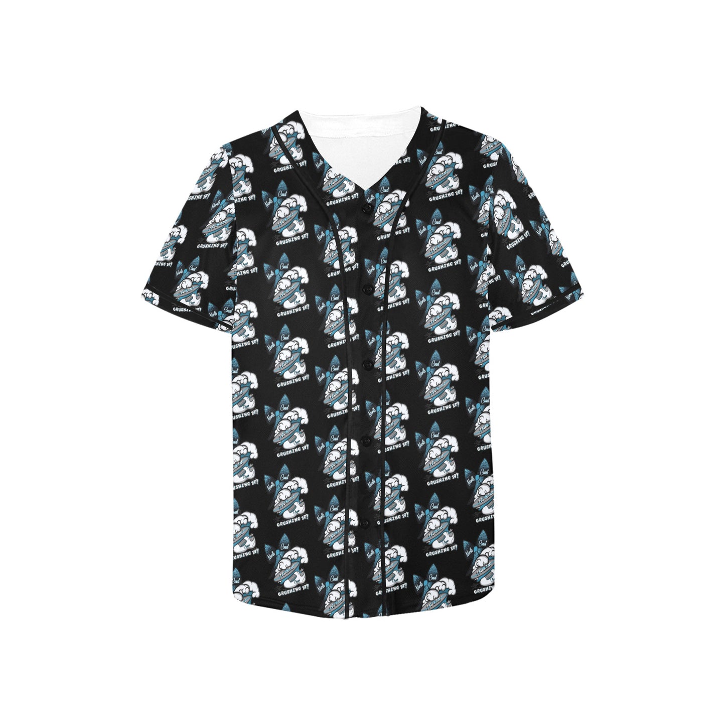 North Coast Tsunami Cheer Fun Logo All Over Print Baseball Jersey for Kids (Model T50)