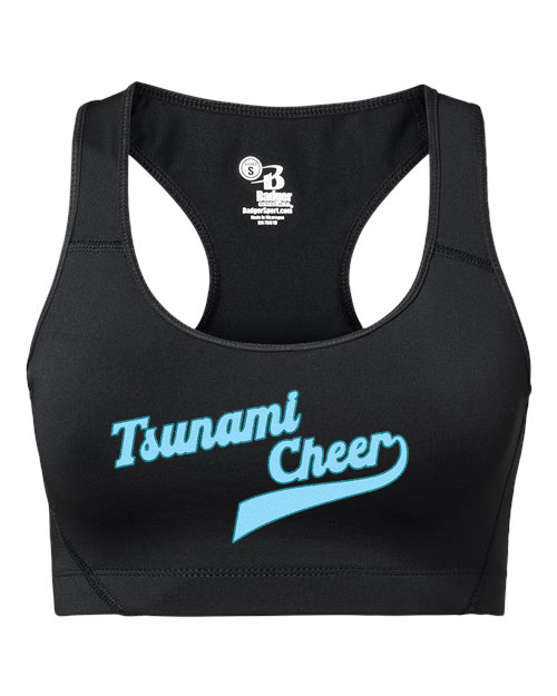 Tsunami Cheer glitter 2-color Girls' Sports Bra