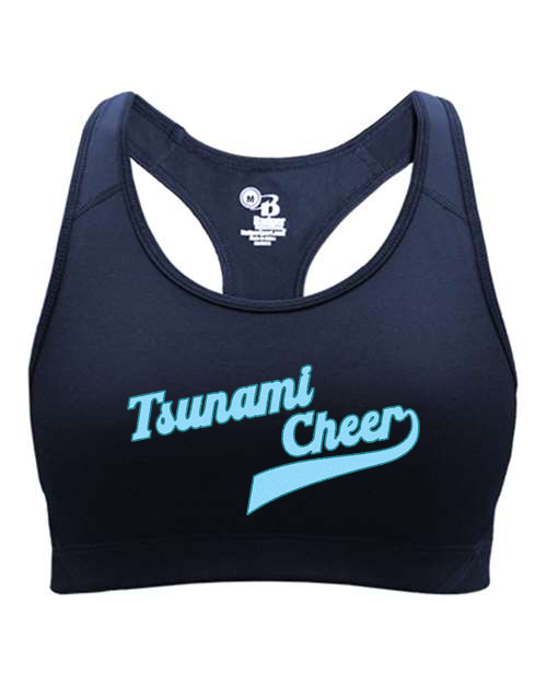 Tsunami Cheer glitter 2-color Women's Sports Bra