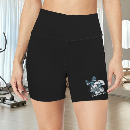 High Waist Deep Pockets Yoga Shorts