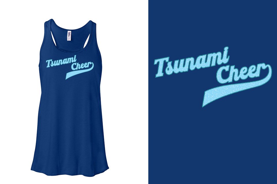 Tsunami Cheer glitter 2-color Youth Flowy Racerback Tank