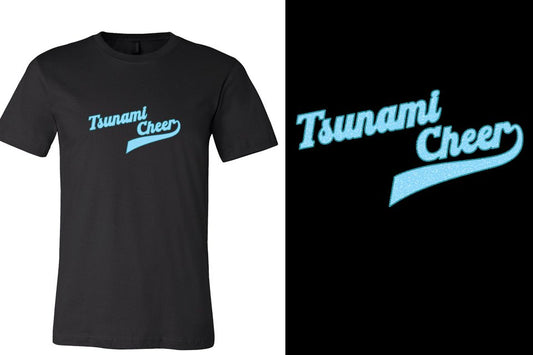 Tsunami Cheer glitter 2-color Unisex t-shirt