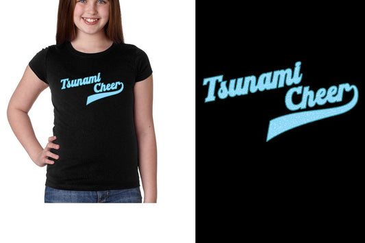 Tsunami Cheer glitter 2-color Girls' Princess T-Shirt