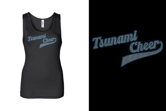 Rhinestones Tsunami Cheer stones 2-color Youth Tank