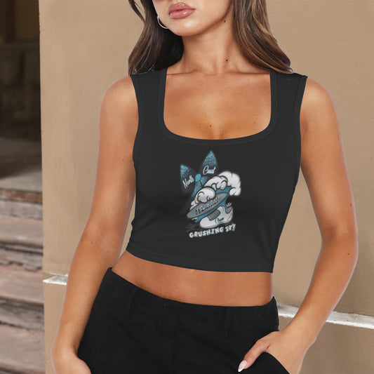 Women's Square Neck Crop Tank Top